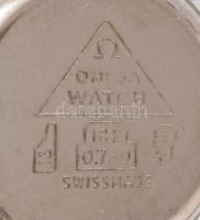 Omega 21 köves mechanikus női karóra, kopással, működik, d: 22mm