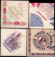 Vegyes reklám tétel: szalvéták, fejléces borítékok és levezőlap, összesen 8 db