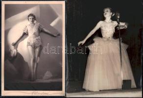 ca 1920 Miriam de Korda zsidó származású énekesnő két színpadi fotója jelzett Manassé bécsi fotóműterem 16x26 cm, 20x24 cm
