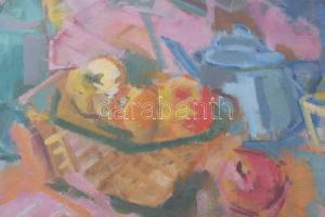 Freytag Zoltán (1901-1983): Csendélet. Olaj, vászon, jelezve balra fent. Hátoldalán Képcsarnok Válla...