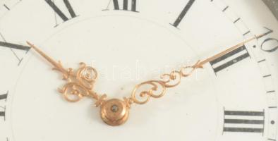 LeCoultre Gunmetal antik zsebóra, fém tokos, működik, d: 5 cm