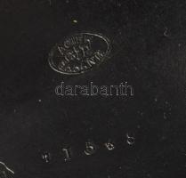 LeCoultre Gunmetal antik zsebóra, fém tokos, működik, d: 5 cm