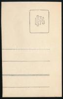 1925 Szege Sándor szobrászművész 7 db forgalmi bélyegtervének kisméretű nyomdai fotója képeslap kart...