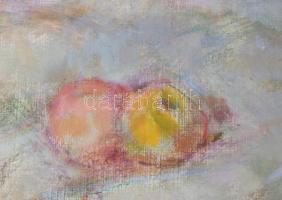 Meggyes László (1928-2003): Íriszek. Olaj, farost jelzett, hátoldalán autográf felirattal, 50×60 cm....