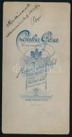1903 Marosvásárhely, négy kalapos úriember portréja, keményhátú fotó Csonka Géza marosvásárhelyi műt...