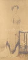 1914 Stark Ludovikaénekesnő dedikált fotója, üvegezett keretben 20x28 cm Keret sérült