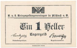 Ausztria 1916-1918 k. Aschach Hadifogolytábor 1h "Sammler" (gyűjtői kiadás) T:AU
Austria ...