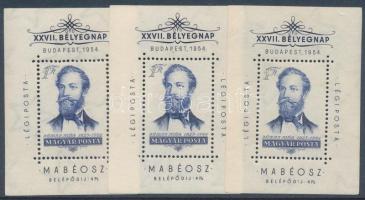1954 3 db Jókai blokk (24.000)