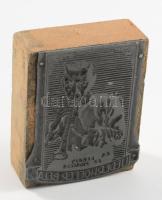 Leiderhoffer Béla ex libris nyomódúc 6,5x5 cm