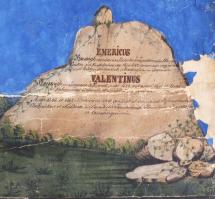 ca 1830-1860 az iglói Szontágh család 2 db történelmi családfája: 1. nagy méretű, vászonra festett c...