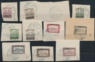 Nyugat-Magyarország (III.) 1921 10 klf érték "FELSŐŐR" bélyegzéssel, Bodor vizsgálójellel