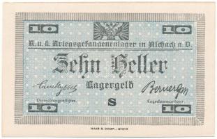 Ausztria / Aschach Hadifogolytábor 1916-1918 k. 10h "Sammler" (gyűjtői kiadás) T:AU Austria / Aschach / POW camp 1916-1918 k. 10 Heller "Sammler" (collector issue) C:AU Camb#1313