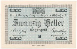 Ausztria / Aschach Hadifogolytábor 1916-1918 k. 20h "Sammler" (gyűjtői kiadás) T:UNC,AU Austria / Aschach / POW camp 1916-1918 k. 20 Heller "Sammler" (collector issue) C:UNC,AU Camb#1314