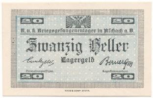 Ausztria / Aschach Hadifogolytábor 1916-1918 k. 20h "Sammler" (gyűjtői kiadás) T:UNC,AU
A...