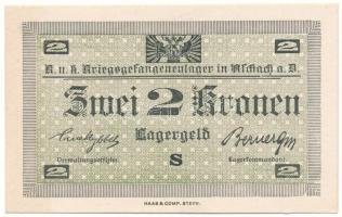 Ausztria 1916-1918 k. Aschach Hadifogolytábor 2K "Sammler" (gyűjtői kiadás) T:UNC,AU Austria cca. 1916-1918. Aschach / POW camp 2 Kronen "Sammler" (collector issue) C:UNC,AU Camb#1317