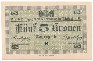Ausztria 1916-1918 k. Aschach Hadifogolytábor 5K "Sammler" (gyűjtői kiadás) T:AU Austria cca. 1916-1918. Aschach / POW camp 5 Kronen "Sammler" (collector issue) C:AU Camb#1318