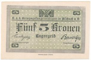 Ausztria 1916-1918 k. Aschach Hadifogolytábor 5K "Sammler" (gyűjtői kiadás) T:AU
Austria ...