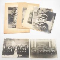 cca 1920-1940 Vegyes csoportképek (esküvői, iskolai, stb.), összesen 11 db, változó méretben és állapotban, max. 25x33 cm