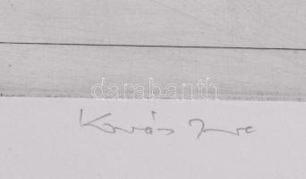 Kovács Imre (1944-): Marx Károly portréja. Rézkarc, papír, jelzett, számozott (32/100). 39,5x29 cm