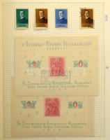 Magyar gyűjtemény az 1871-1944 közötti időszakból albumlapokon, benne 1900-as Turul sor, Búzakalász,...