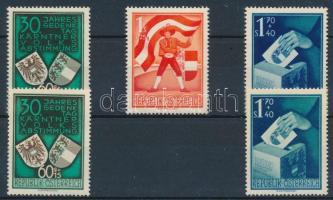 Ausztria 1950 Népszavazás sor + 2 db másodpéldány Mi 952-954 (Mi EUR 250.-)