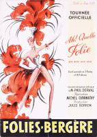 1959 Folies Bergere varieté Paris képes műsorfüzet, r. Michel Gyarmathy akt fotókkal 32 p.