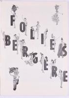 1959 Folies Bergere varieté Paris képes műsorfüzet, r. Michel Gyarmathy akt fotókkal 32 p
