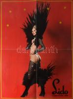 ca 1970 Paris Lido varieté plakát, kétoldalas, hajtva 42x55 cm