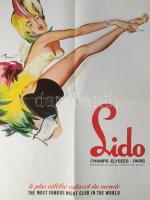 ca 1970 Paris Lido varieté plakát, kétoldalas, hajtva 42x55 cm