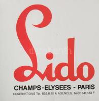 ca 1970 Paris Lido varieté plakát, kétoldalas, hajtva 42x55 cm