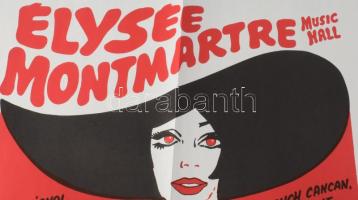 1982 Elysée Montmarte varieté plakát, hajtva 39x56 cm