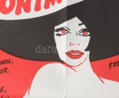 1982 Elysée Montmarte varieté plakát, hajtva 39x56 cm