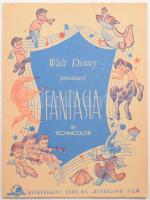 1940 Walt Disney Fantasia c. rajzfilm képes katalógusa. Az első színes Technicolor technikával készült egész estés Disney rajzfilm holland nyelvű bemutató füzete 8 p. 16 cm     1940 Walt Disney Fantasia cartoon illustrated catalogue. Dutch-language presentation booklet of the first full-length Disney cartoon made in color Technicolor, 8 p.