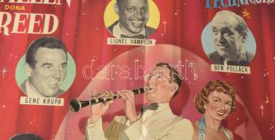 ca 1950 Benny Goodmann Story plakát, hajtva, szélén kis sérülésekkel 35x53 cm