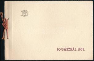 1938 Meghívó a Pesti Vigadó termeiben Auguszta főhercegasszony, József főherceg és mások védnöksége alatt tartott jogászbálra, 4 sztl. lev.