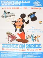 1973 Disney on Parade képes műsorfüzet 24 p + szórólapok és egy plakát 60x40 cm