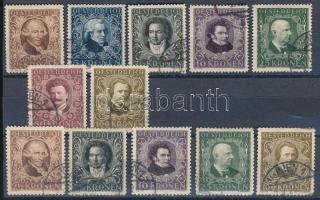 Ausztria 1922 Osztrák zeneszerzők és zenészek sor mindkét fogazatváltozatban Mi 418-424 A + Mi 418 B, Mi 420-422 B + Mi 424 B (Mi EUR 420.-)