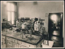 cca 1940 Laborbelső, nagyméretű fotó, 18x24 cm