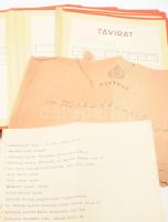 1942 Dr. Mihálkovics Tibor orvos esküvője alkalmából küldött gratuláló táviratok, kb. 60 db