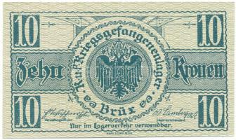 Ausztria / Brüx (Most) / hadifogolytábor 1915-1916 k. 10K T:UNC Austria / Brüx (Most) / POW camp ~1915-1916. 10 Kronen C:UNC