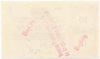 Ausztria / Mauthausen hadifogolytábor 1914-1918 k. 10h "UNGILTIG (érvénytelen)" bélyegzéss...