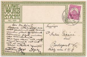 1929 Budapest I. Halászbástya / Fischerbastei. Wiener Werkstätte No. 455. (EK)