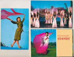 1973 Észak koreai táncok 12 db-os képeslap sorozat tokban