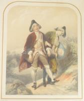 Felicité - Hapiness boldogság. ca 1850. Litográfia, Giraud Desmaissons aranyozott fa keretben. 47x62...