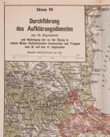 Durchführun des Aufklärungsdienstes, bejölésekkel, 1:200 000, térkép, szakadásokkal, 70,5×68 cm