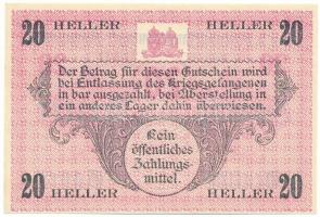 1914-1918 k. Osztrák-Magyar Monarchia / Deutsch Gabel (Jablonné v Podjestsdí) Hadifogolytábor 20h &q...