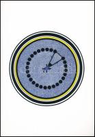 Molnár Attila (1978-): Megáll az idő, 2014. Computer print, papír, szárazbélyegzővel jelzett. d: 16,5 cm.