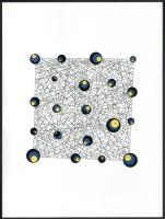 Molnár Attila (1978-): Univerzum, 2015. Computer print, papír, szárazbélyegzővel jelzett. 16x16 cm.