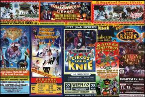 25 db cirkusz szórólap az 2000-es évekből