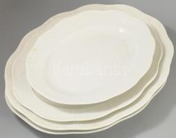 Herendi 8 darab fehér porcelán szervírozó készlet kosárfonott peremrésszel, masszába nyomott, illetv...